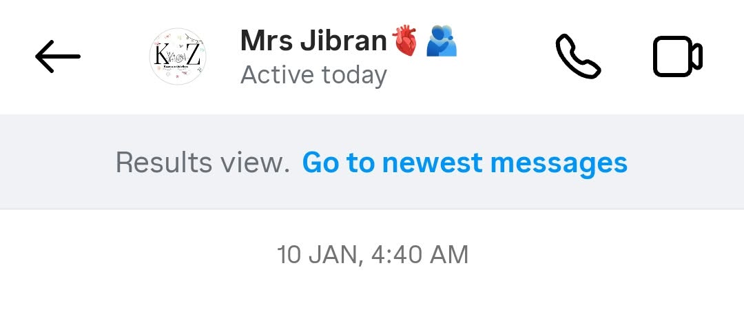A chat screenshot showing January 10 at 4:40 AM
